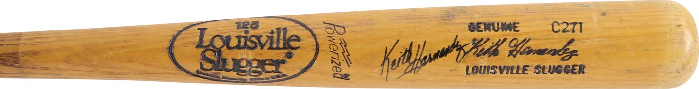 Baseball Equipment - 1983-85 Keith Hernandez Signed & Game Used Bat