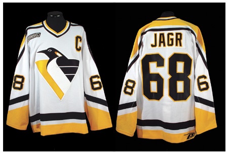 - 1999-00 Jaromir Jagr Pittsburgh Penguins Game Worn Jersey