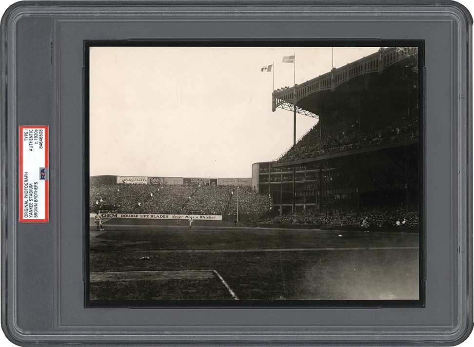 - 1926 Yankee Stadium Game-in-Progress Photograph (PSA Type I)