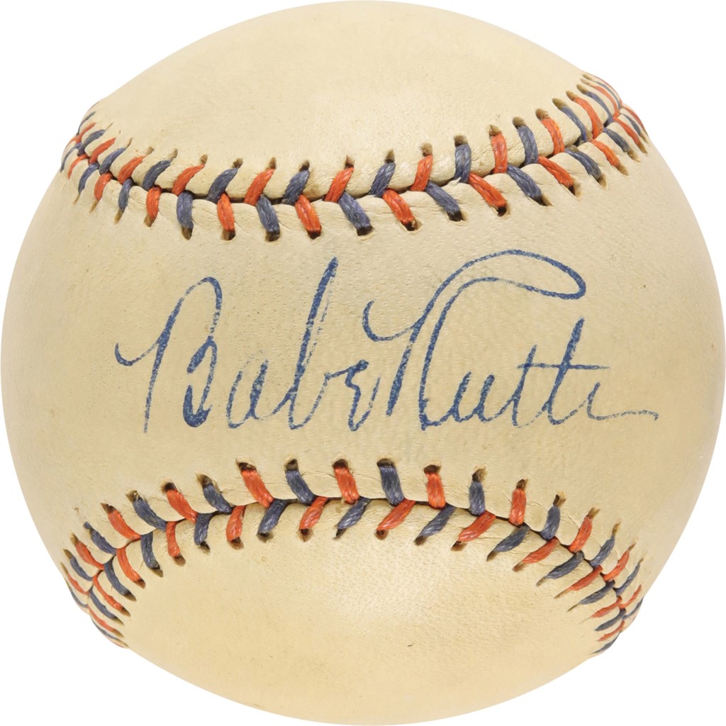 Baseball Autographs - xceptional Babe Ruth Single-Signed Baseball (JSA)