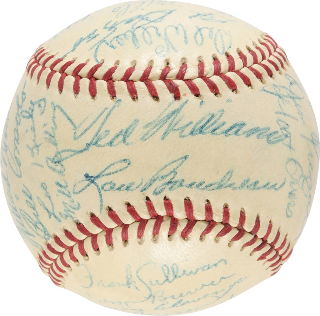 Baseball Autographs - 1954 Boston Red Sox Team-Signed Baseball w/Ted Williams and Harry Agganis