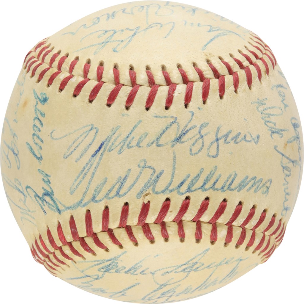 Baseball Autographs - 1957 Boston Red Sox Team-Signed Baseball w/Ted Williams