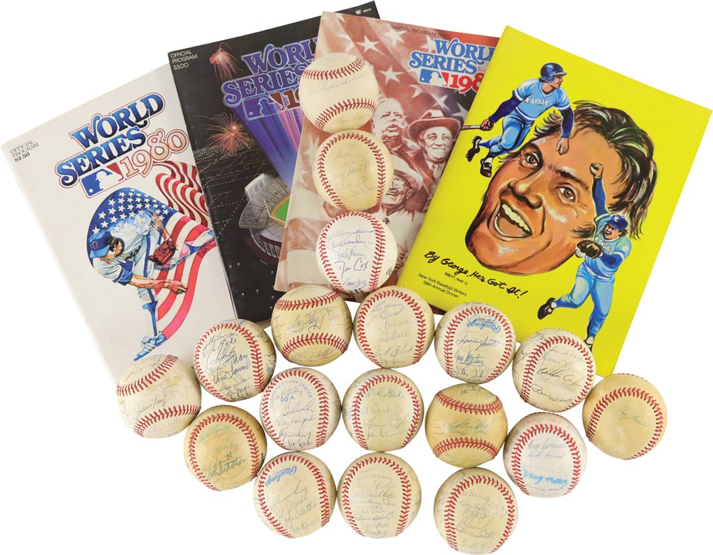 Baseball Autographs - 1970s-80s Royals & Cardinals Collection of Mostly Team-Signed Baseballs (20+)