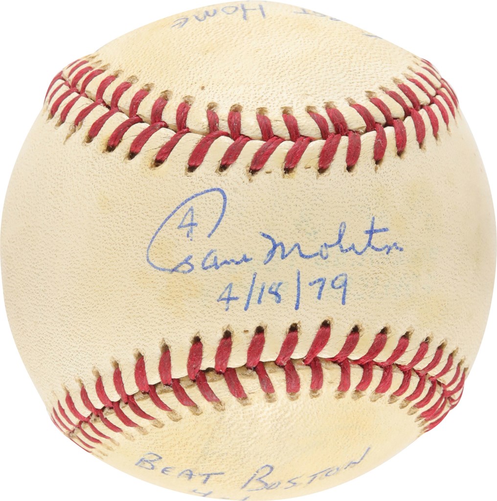 - 4/18/79 Paul Molitor First Fenway Park Home Run Baseball (Molitor Sourced)