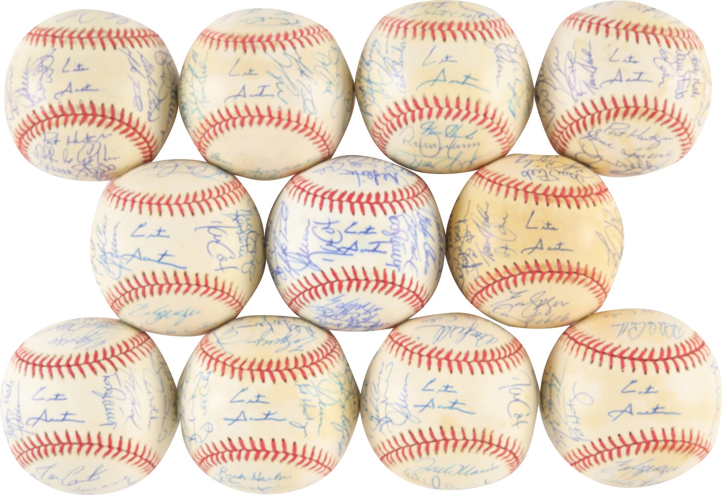 Baseball Autographs - 1992 & 1993 World Champion Blue Jays Team Signed Baseball Collection (19)