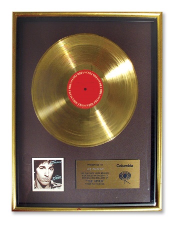 - Bruce Springsteen “The River” Gold Record Award (16.75x20.75”)