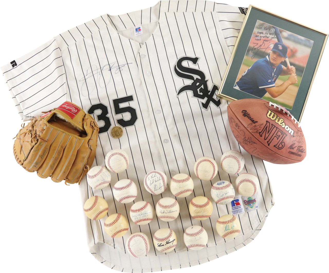 Baseball Autographs - Signed Baseball Collection w/Other Sporting Items (37)
