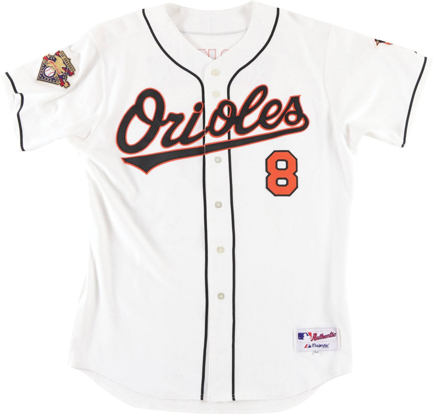Baseball Autographs - 2001 Cal Ripken Jr. Baltimore Orioles Signed Professional Model Jersey Gifted to Cito Gaston