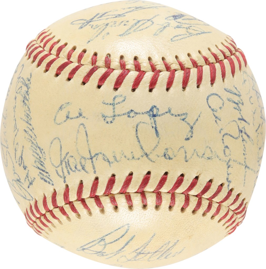 Baseball Autographs - 1954 Cleveland Indians American League Champions Team Signed Baseball