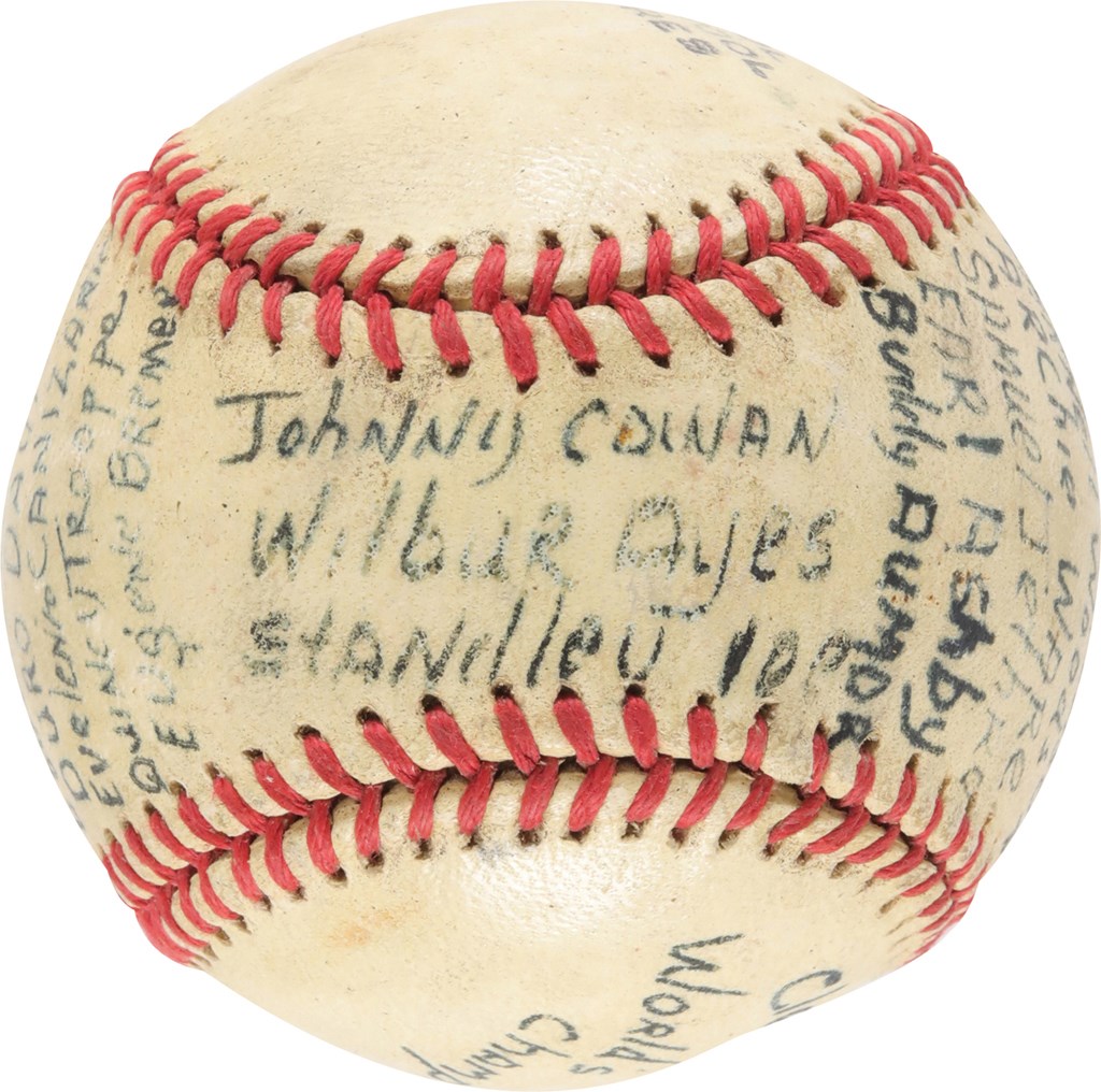 Baseball Autographs - 1945 Cleveland Buckeyes Team Baseball - Negro League World Champions