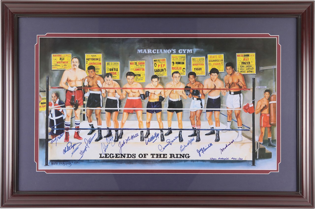 - "Legends of the Ring" Multi-Signed Lithograph w/Muhammad Ali