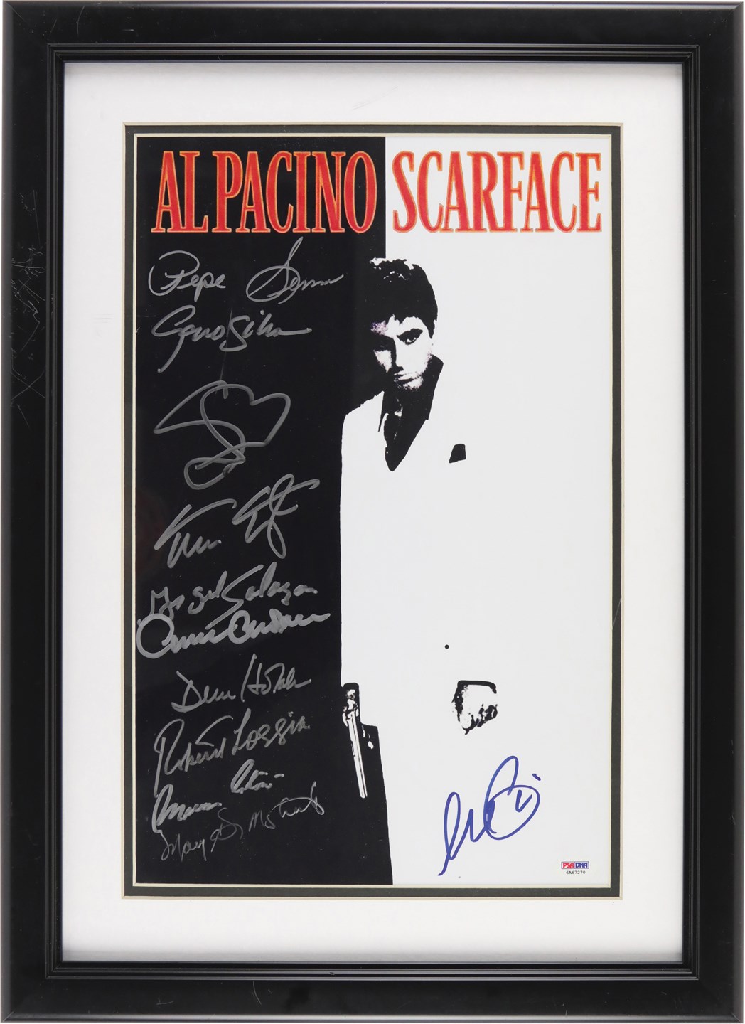 - Scarface Cast Signed Poster w/Al Pacino (PSA)