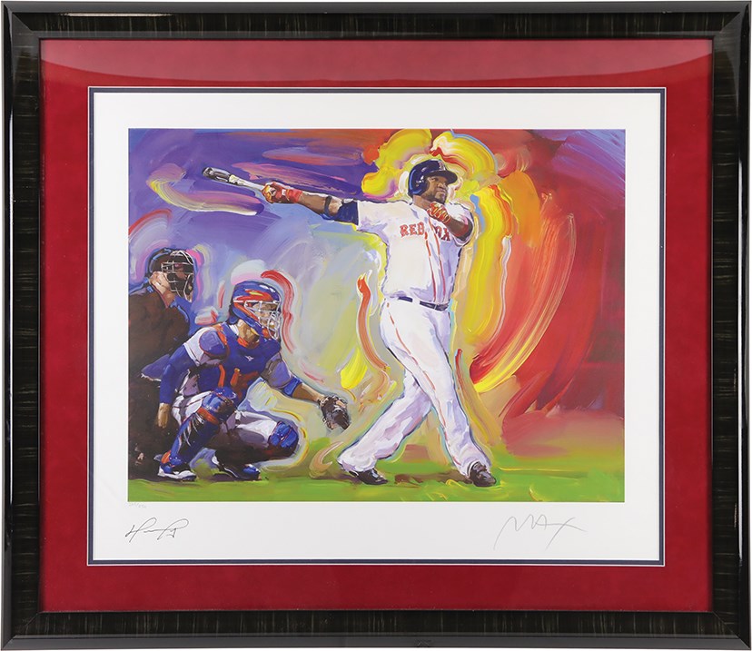 Baseball Autographs - David Ortiz Signed Limited Edition Lithograph by Peter Max and Signed by Both (225/250)