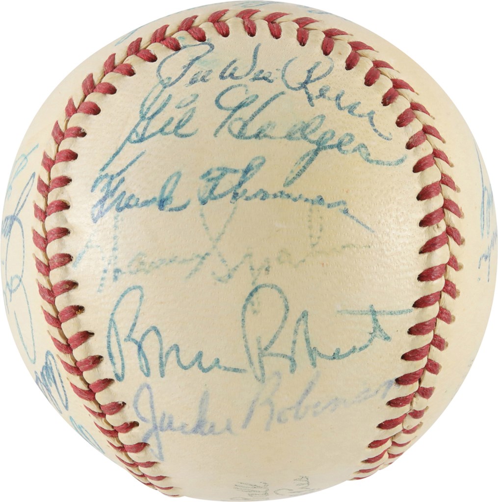 Baseball Autographs - 1954 National League All Stars Team Signed Baseball w/Jackie Robinson (JSA)