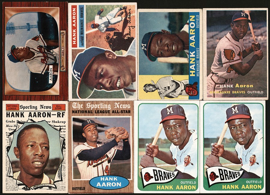 1955-1965 Topps & Bowman Hank Aaron Collection (8)
