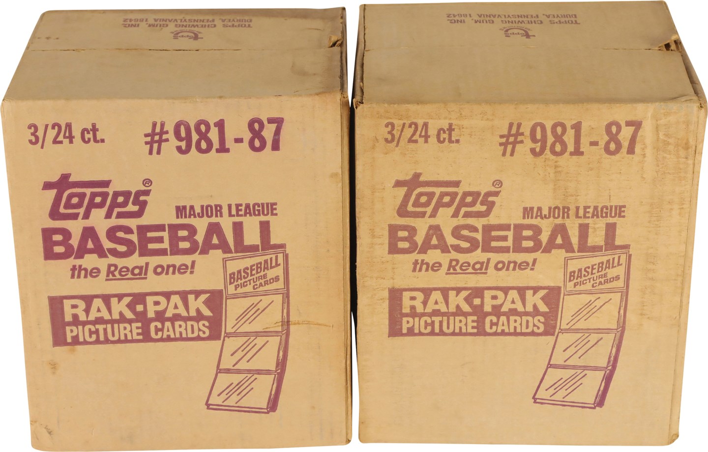 1987 Topps Baseball Sealed 3 Box Rack Case (2)