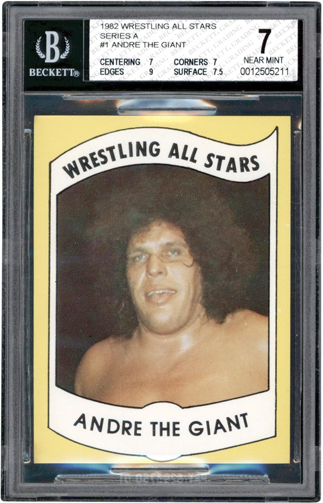 - 1982 Wrestling All-Stars Series A #1 Andre The Giant Card BGS NM 7