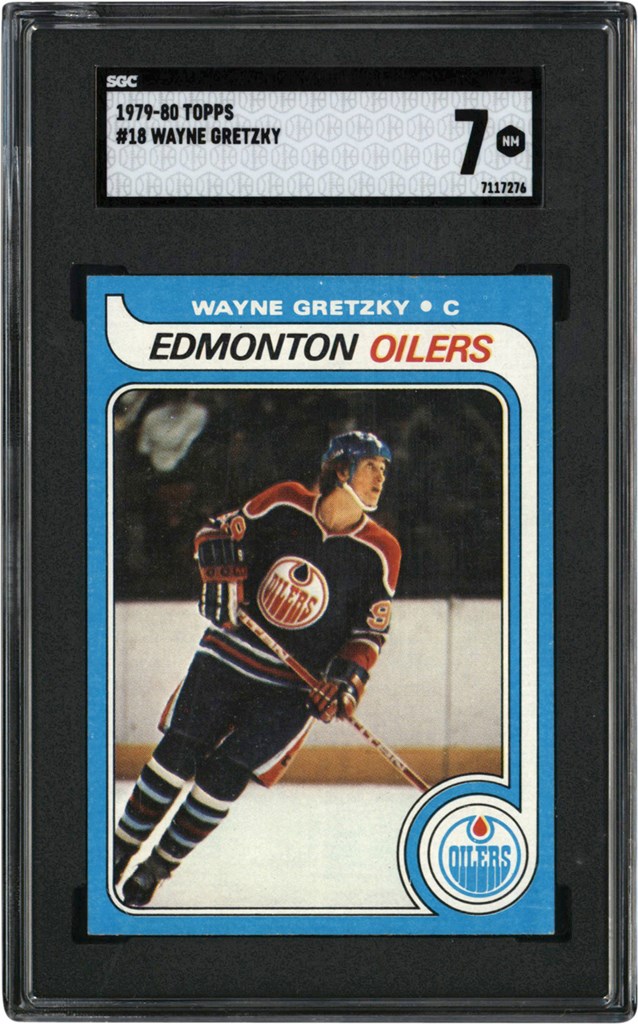 - 1979-1980 Topps Hockey #18 Wayne Gretzky Rookie Card SGC NM 7