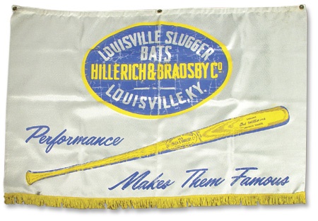 Ted Williams - 1950’s Ted Williams Hillerich & Bradsby Banner (30x44”)