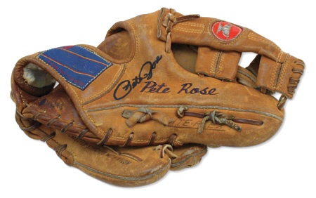 - Early 1980’s Pete Rose Autographed Game Used Glove