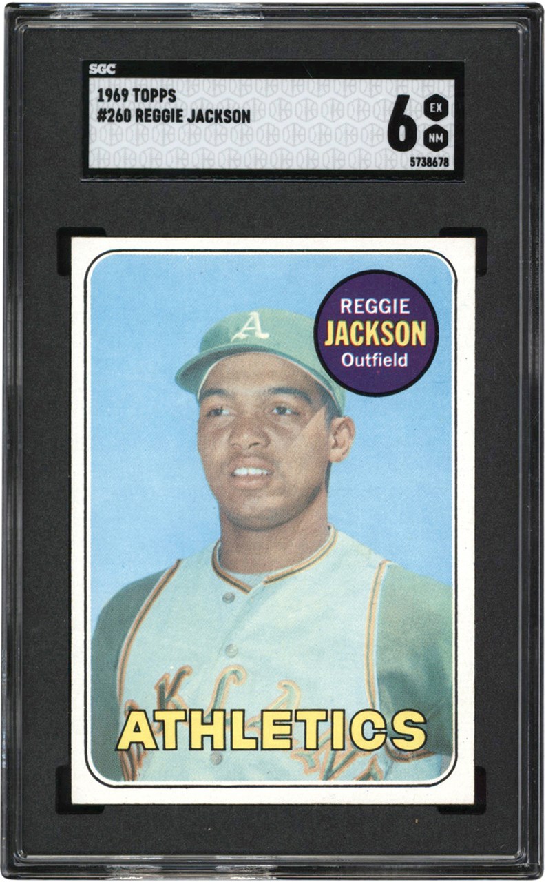 - 1969 Topps #260 Reggie Jackson Rookie SGC EX-MT 6