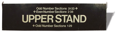 - Yankee Stadium “Upper Stand” Sign (24x96”)