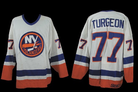 - 1993 Pierre Turgeon NY Islanders Game Worn Jersey