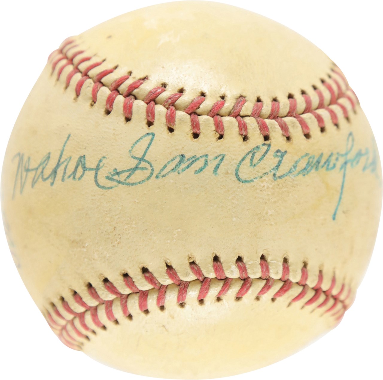 Baseball Autographs - Wahoo Sam Crawford Single Signed Baseball with Provenance