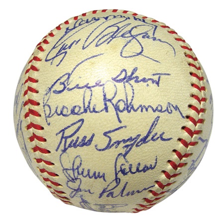 - Mint 1966 Baltimore Orioles Team Signed Baseball