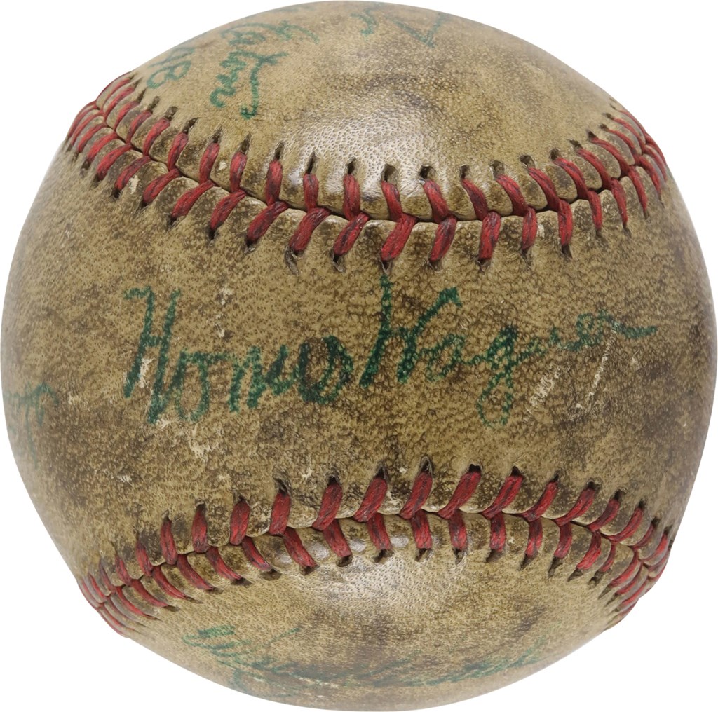 - 1948 Pittsburgh Pirates Signed Baseball w/Honus Wagner (PSA)