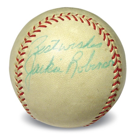 - Jackie Robinson Single Signed Baseball