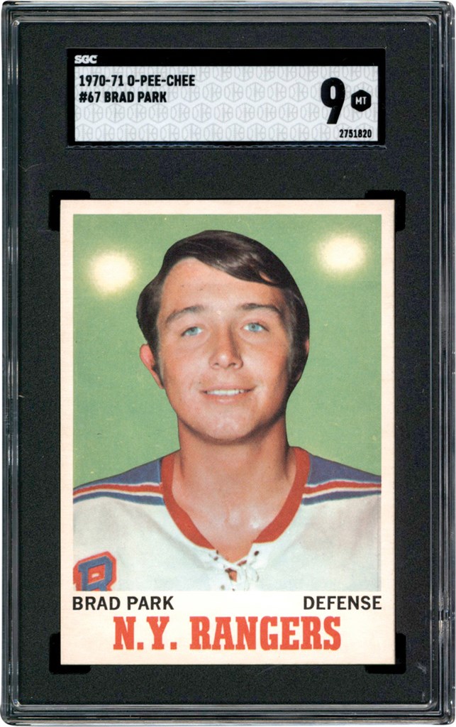 - 1970-1971 O-Pee-Chee Hockey #67 Brad Park Rookie Card SGC MT 9