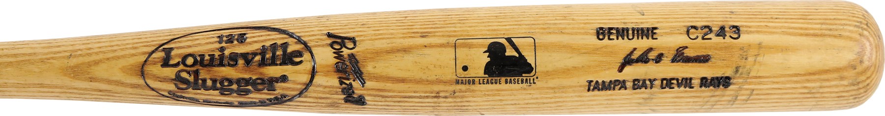 Baseball Equipment - Julio Franco Tampa Bay Devil Rays Game Used Bat