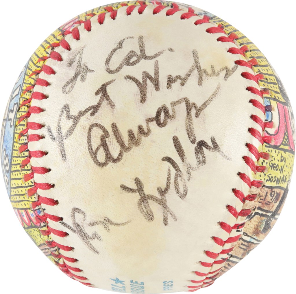 - 1978 Ron LeFlore Detroit Tigers Hand-Painted Baseball by George Sosnak