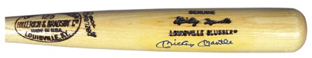 - Mickey Mantle Autographed Bat (35")
