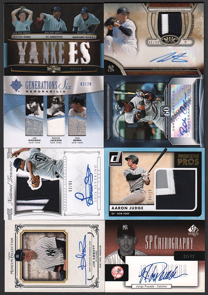 - New York Yankees Autograph & Game Used Card Collection (33)