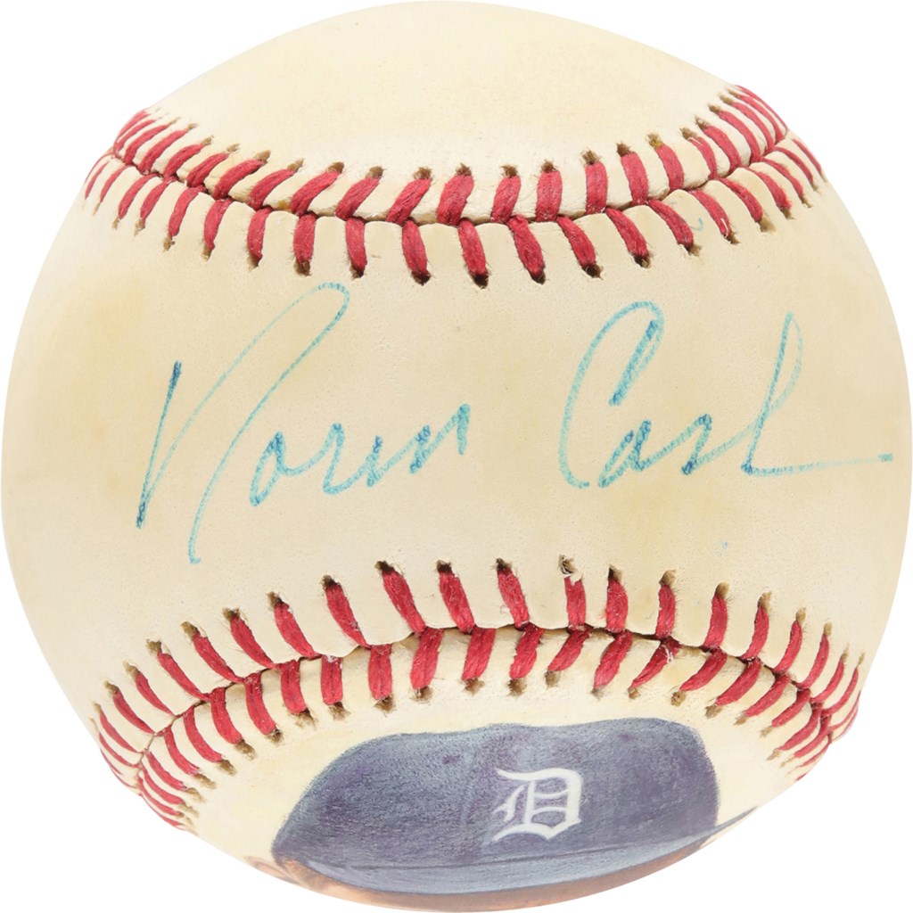 - Norm Cash Single-Signed Hand-Painted Baseball