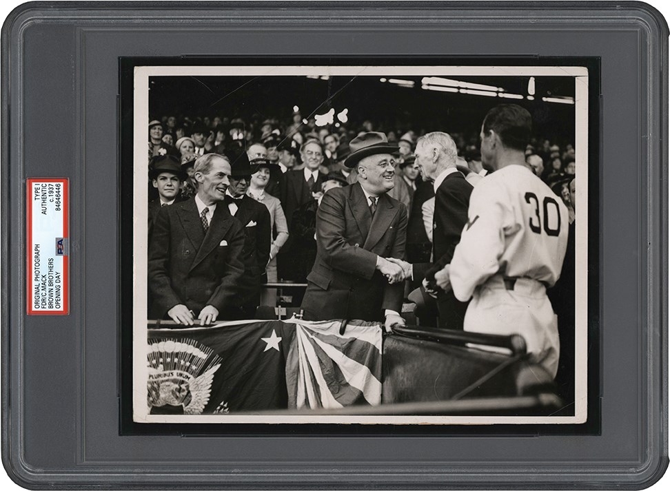 - 1937 Franklin D. Roosevelt and Connie Mack Photograph (PSA Type I)