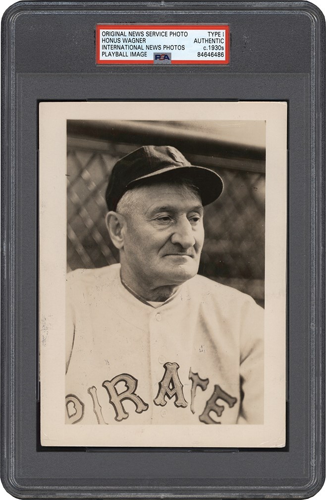- 1930s Honus Wagner Photograph Used for 1940 Play Ball Card Image! (PSA Type I)