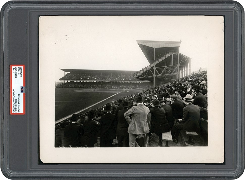 - 1920s Ebbets Field Game-in-Progress Photograph (PSA Type I)