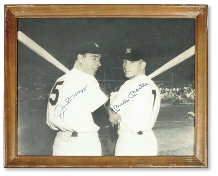 - Mickey Mantle & Joe DiMaggio Signed Photo (18.5x22”)