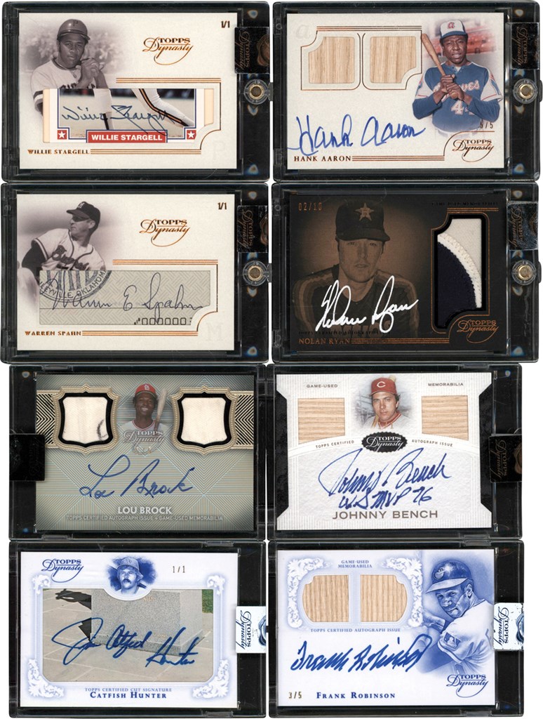 - 2014-2017 Topps Dynasty Hall of Famer Cut Autograph Card Collection (17)