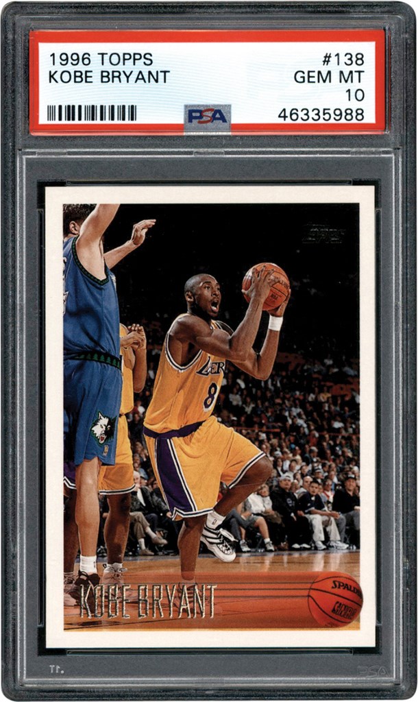 - 996 Topps Basketball #138 Kobe Bryant Rookie PSA GEM MINT 10