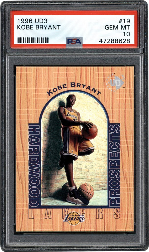 - 996 Upper Deck UD3 Basketball #19 Kobe Bryant Rookie Card PSA 10
