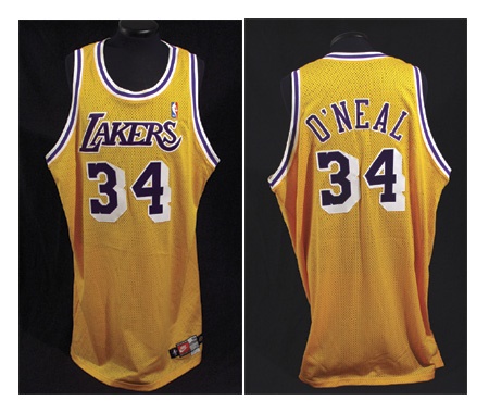 - 1998-99 Shaquille O’Neal Game Worn Lakers Jersey