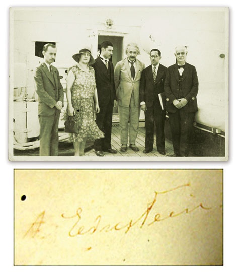 - Einstein Signed Photo From Cuba with Cuban Officials