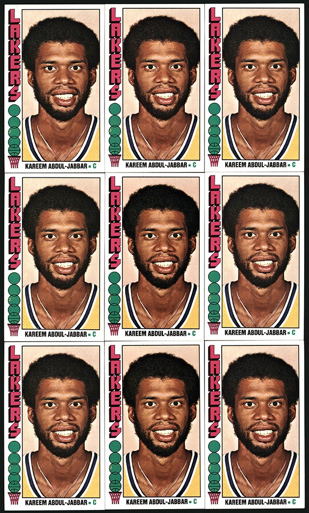- 1976-1977 Topps Basketball  #100 & #126 Kareem Abdul-Jabbar High Grade Hoard (48)