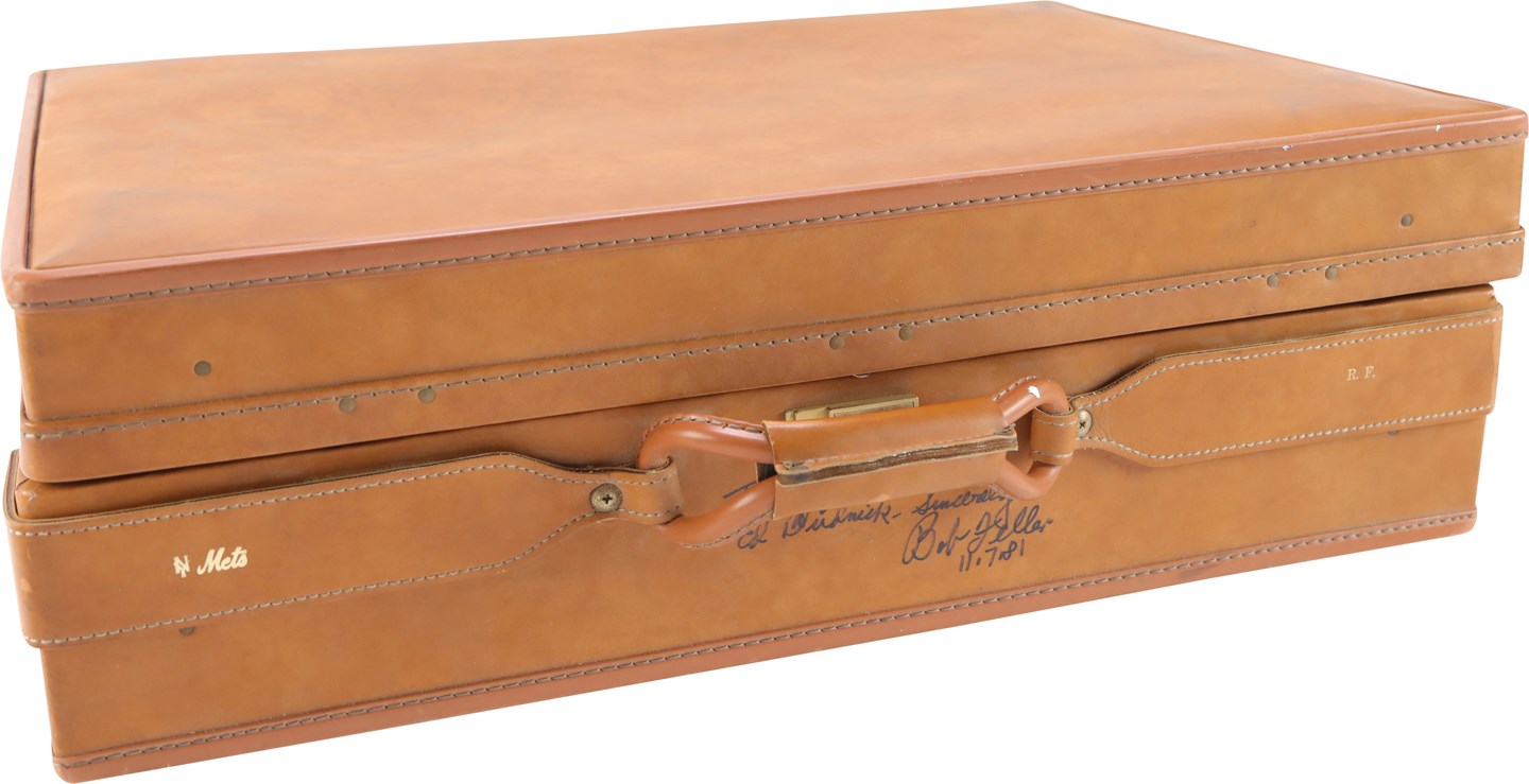 - 1978 Bob Feller Shea Stadium Old Timers Game Presentational Suitcase