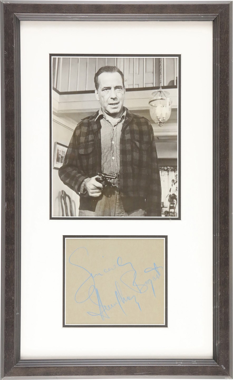 - Humphrey Bogart Vintage Signature and Photograph Display (PSA)