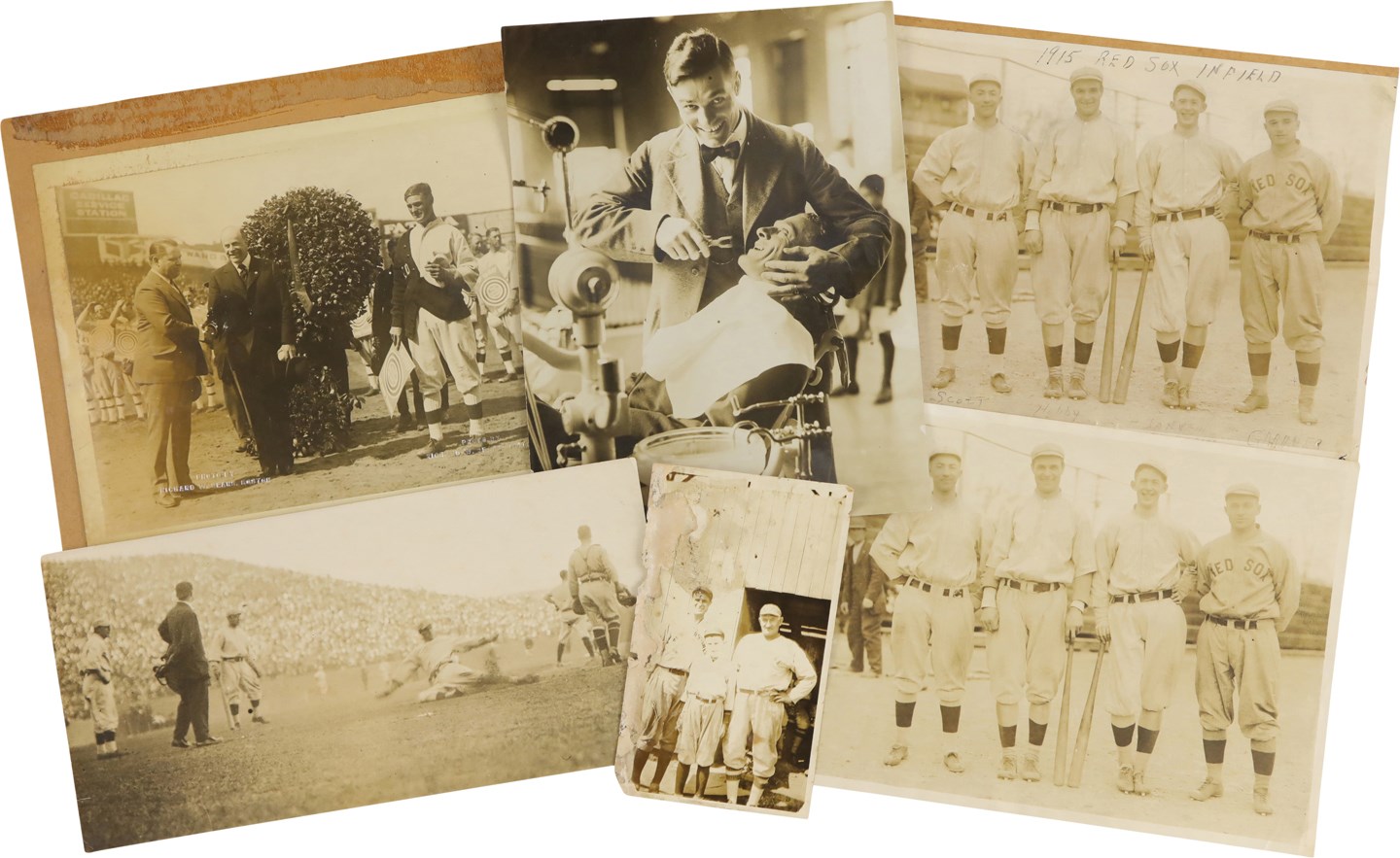 - 1910s-1920s Dick Hoblitzell Original Photograph Collection w/Honus Wagner & 1915 Red Sox from The Dick Hoblitzell Collection (6)